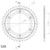 Couronne acier Pas 520 - 41 dents Suzuki DR-Z 400 SM K5 B81112 B82111 - Supersprox (CE20341)