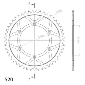 Couronne acier 49 dents Suzuki RM-Z 250 2010–2018 – Supersprox CE20349