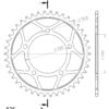 Couronne acier Pas 525 - 42 dents Aprilia Caponord 1200 ZD - Supersprox (CI80042)