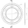 Couronne acier Pas 525 - 45 dents KTM Superenduro 950 R - Supersprox (CK50145)