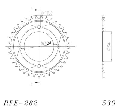 Couronne acier Pas 530 - 34 dents Honda CB500F 1 K0 K2 - Supersprox