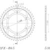 Couronne acier Pas 530 - 46 dents Yamaha FZR600 3HE 3RG 3RH - Supersprox (CC60146)