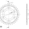 Couronne acier Pas 630 - 35 dents Kawasaki Z900 A A4 Z1F - Supersprox (CG70035)