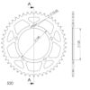 Couronne aluminium 47 dents - Supersprox (AF605X47)