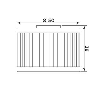 Filtre à huile H1008 (MEIWA) Gas Gas EC400 FSE EC - MIW