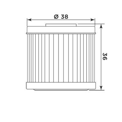 Filtre à huile H1016 (MEIWA) Honda CRF150 F 3 KE03 - MIW