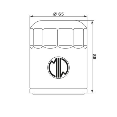 Filtre à huile PO22001 (MEIWA) Polaris Ranger 6x6 EFI 700 - MIW