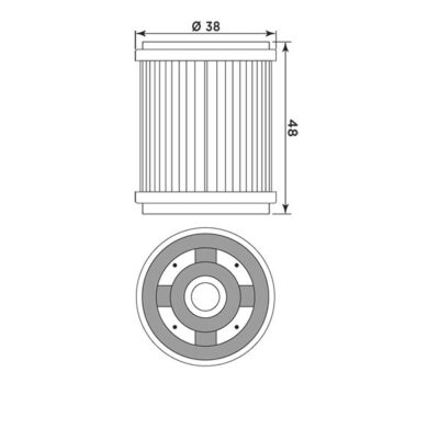 Filtre à huile Y4006 (MEIWA) MBK XC125 Flame F SE03 - MIW