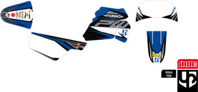 Kit Deco IRON YAMAHA PW 50 Toutes BLEU - UP