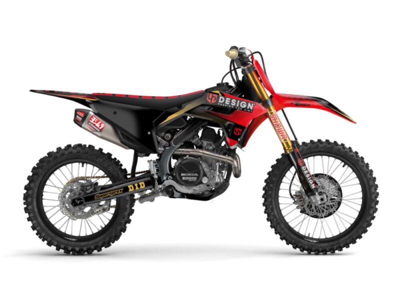 Kit Déco SPIKE HONDA CRF 450 R (2009-2012) Noir-Rouge - UP