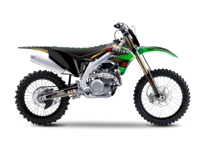 Kit Déco SPIKE KAWASAKI KX 450 F (2020-2022) Noir-Vert - UP