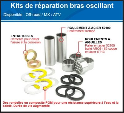 Kit réparation de bras oscillant 28-0005 Yamaha XT1200 Z Super Ténéré DP01 - All Balls Racing