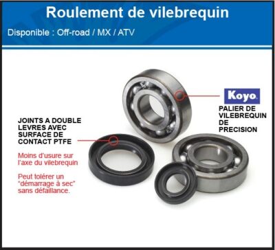 Kit roulements et joints d'embiellage 24-1023 Yamaha YZ80 (17''/14'') E 4GT 4LB CB01C CB02C - All Balls Racing