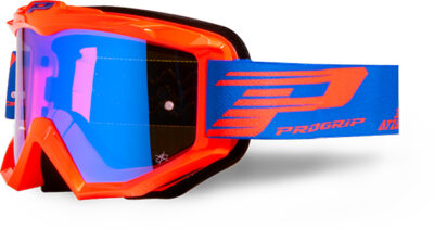 Masque moto cross ATZAKI Mirror 3201 Orange Fluo - Progrip