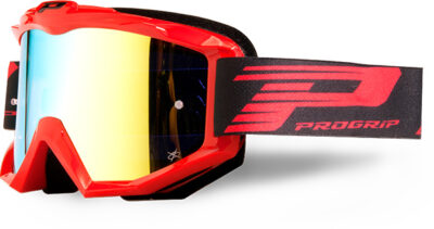 Masque moto cross ATZAKI Mirror 3201 Rouge Fluo - Progrip