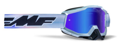 Masque moto cross POWERBOMB Afterburn - Ecran Miroir Bleu  - FMF