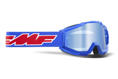 Masque moto cross POWERBOMB Enfant Rocket Blue - Ecran Miroir Blue  - FMF