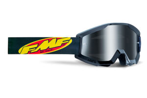 Masque moto cross POWERCORE Core Black - Ecran Miroir Silver  - FMF