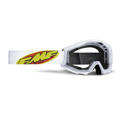 Masque moto cross POWERCORE Core White - Ecran Transparent - FMF