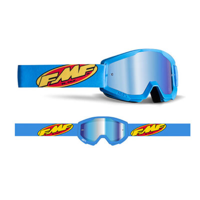 Masque moto cross POWERCORE Enfant Core Cyan - Ecran Miroir Blue  - FMF