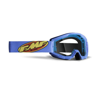 Masque moto cross POWERCORE Enfant Core Cyan - Ecran Transparent - FMF