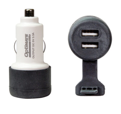 O-106 Chargeur USB 2 sorties (allume-cigare)  T106 - Optimate