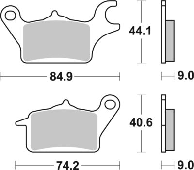 PLAQUETTES 222CT MBK Tryptik 125 - SBS