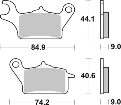 PLAQUETTES 223CT MBK Tryptik 125 - SBS