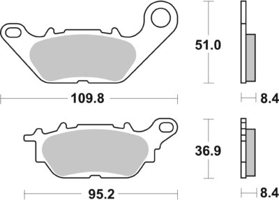 PLAQUETTES 227 HF Yamaha N-MAX 125 ABS - SBS