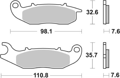 PLAQUETTES 228 HF Aprilia SR125 GT RP8MD5100 - SBS