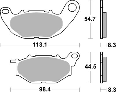 PLAQUETTES 229 HF MBK Evolis 300 CZD300A B742 - SBS