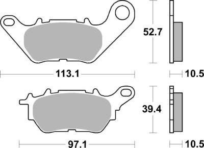 PLAQUETTES 230CT MBK Evolis 300 CZD300A B742 - SBS