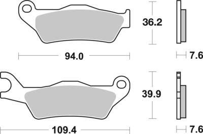 PLAQUETTES 237HF Aprilia SXR50 - SBS