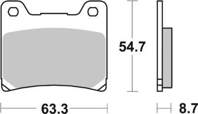 PLAQUETTES 555 (HS) Yamaha V-MAX 1200 2WE 2WF - SBS