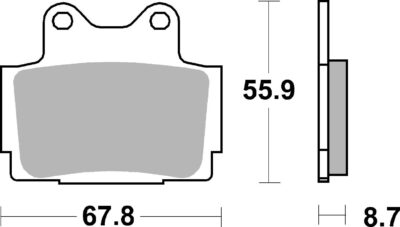 PLAQUETTES 570 (LS) Yamaha FZR400 1WG - SBS