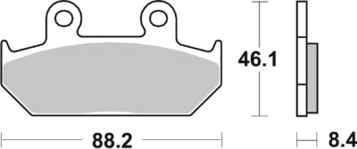 PLAQUETTES 600 (HS) Honda CBR1000 F H SC21 - SBS