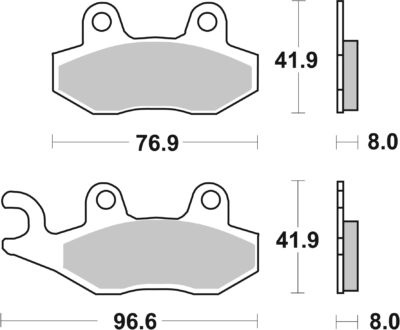 PLAQUETTES 611 (HS) Cagiva Canyon 500 M100AA - SBS