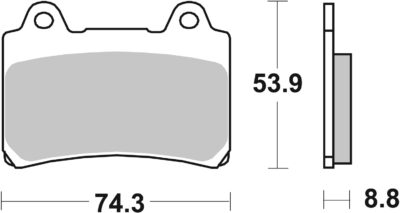 PLAQUETTES 613(HS) Yamaha FJ1200 /A ABS 3YA - SBS