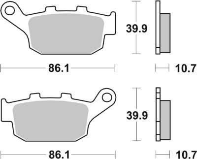 PLAQUETTES 614 (LS) Buell Blast 500 - SBS