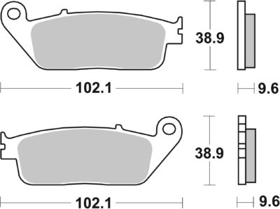 PLAQUETTES 630 (HS) Daelim R Roadsport 250 - SBS