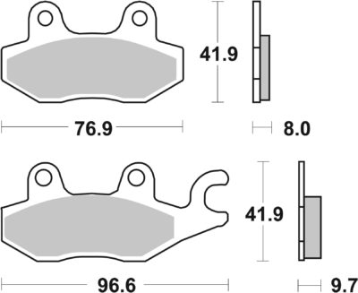 PLAQUETTES 633 (LS) MUZ RT125 Classic RT125 - SBS