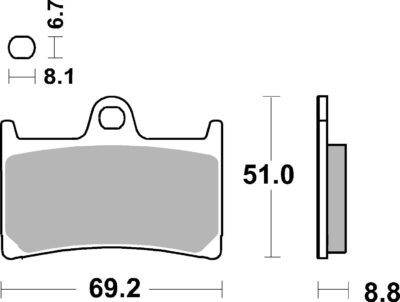 PLAQUETTES 634 (HS) Yamaha BT1100 Bulldog RP05 - SBS