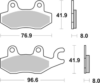 PLAQUETTES 638 (LS) Cagiva Canyon 500 M100AA - SBS