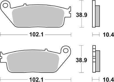 PLAQUETTES 654 (LS) Honda ST1100 A Pan European (ABS) N SC26 - SBS