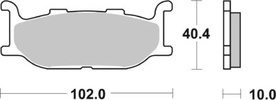 PLAQUETTES 663 (HS) Yamaha SCR950 - SBS