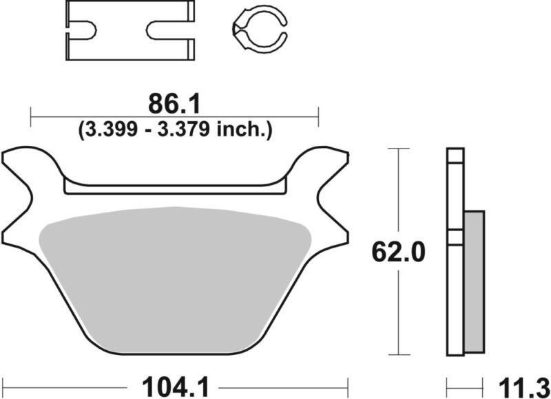 PLAQUETTES 669H-LS Harley Davidson FLSTC 1340 Heritage Softail Classic - SBS