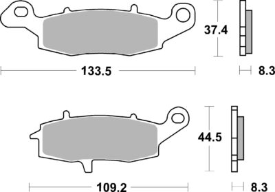 PLAQUETTES 704(LS) Kawasaki VN1500 Classic Tourer Fi 3H VNT50G - SBS