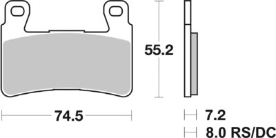 PLAQUETTES 734 (HS) Honda CB1100 A ABS D SC65 - SBS