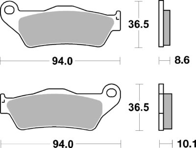 PLAQUETTES 742 (LS) BMW HP2 Megamoto K25HP - SBS