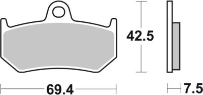 PLAQUETTES 763(LS) MV Agusta Brutale 1078 RR B520 - SBS